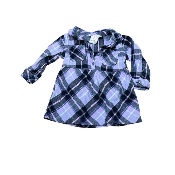 Cute Purple Plaid Tunic - Size 3-6M - Picture 1 of 1
